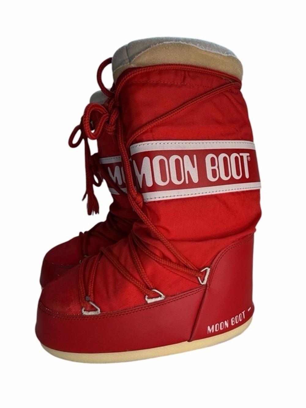 Moon Boot Original Red Nylon Snow Boots kids EU 31 34 Kids 13.5 - 2.5